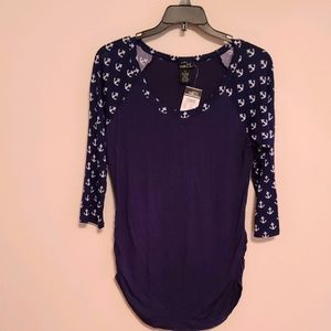 Rue21 navy anchor shirt